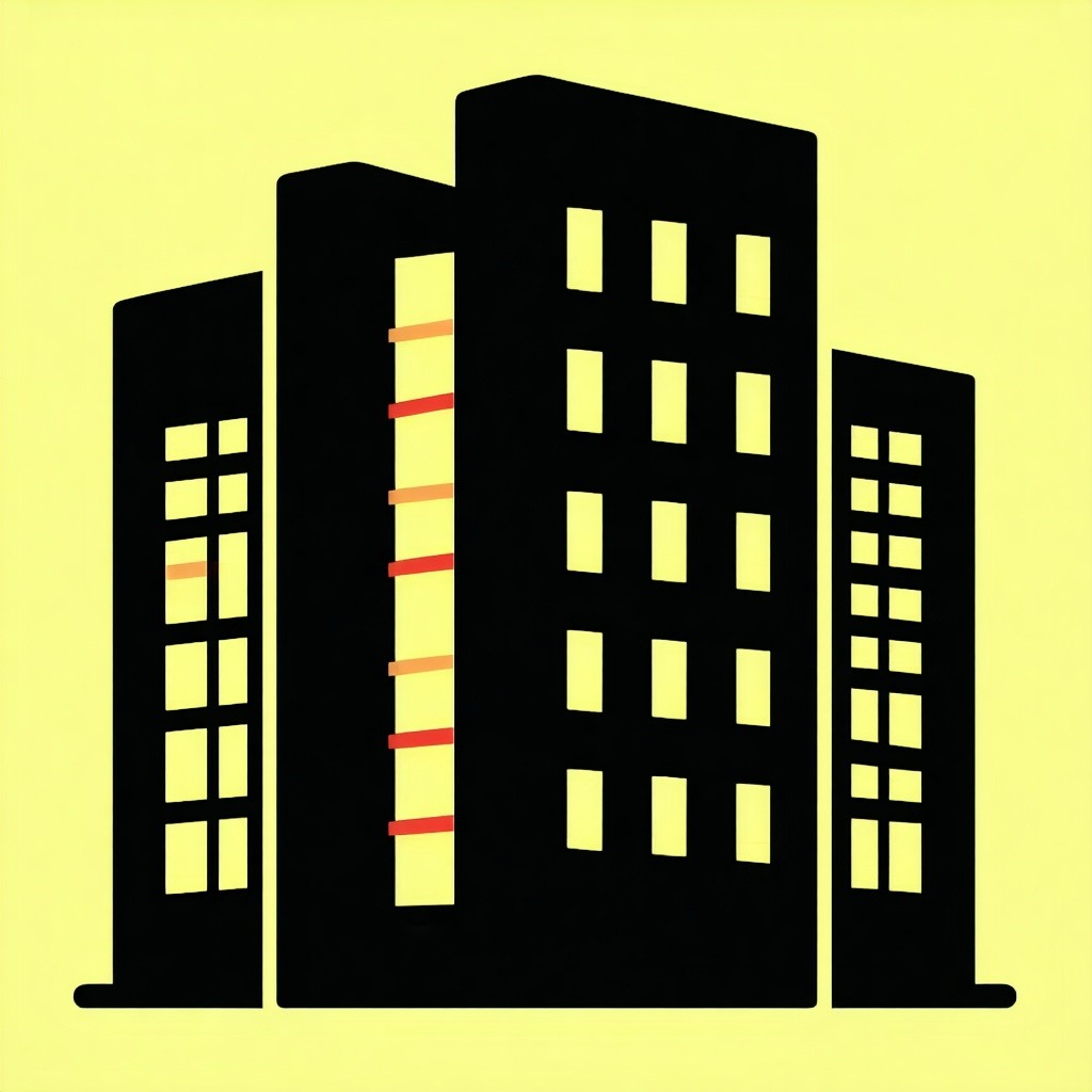 icono tipo canva de un edificio